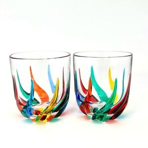 Trix Double Old Fashioned Glass (VA123) Luxury Italian Craftsmanship, Set of 4